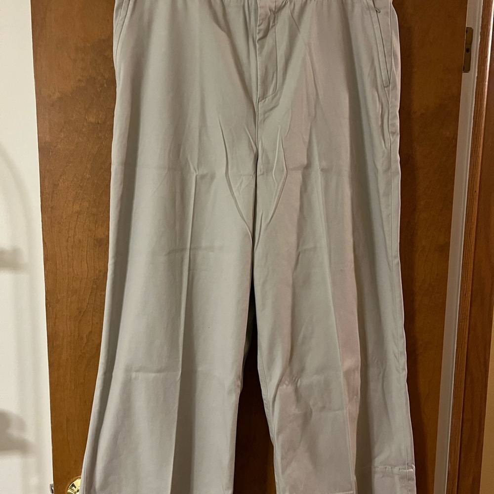 NWT SPANX Bone Crop Stretch Twill Pants 2X Tall